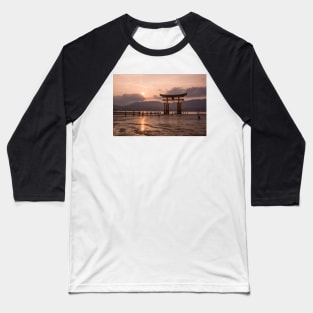 Gorgeous sunset at itsukushima torii gate Baseball T-Shirt